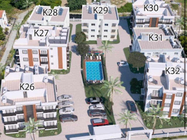 2+1 WOHNUNGEN MIT GEMEINSAMEM POOL ZWISCHEN BERG- UND MEERBLICK IN LAPTA