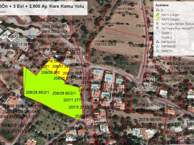 Girne , KARŞIYAKA'da  DENİZ ve DAĞ manzaralı  5  Dönüme yakın VİLLALIK ARAZİ : Doğan BORANSEL : +90-