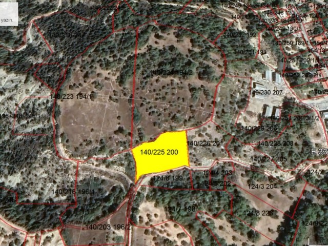 GİRNE, KARAAĞAÇ village  A PLOT WITH  2 Dönüm + 1 Evlek  EXCHANGE TITLE , BUILDING PERCENTAGE  35%  