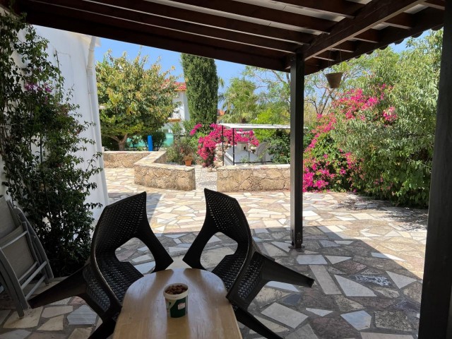 GİRNE , KARŞIYAKA'da  very good condition and FULLY FURNISHED 2+1 BUNGALOW with  1,761 m2  GARDEN SIZE AND WATER WELL WITH EXCELLENT SEA AND MOUNTAIN VIEW  : DOĞAN BORANSEL : Mobile/Whatsapp : +90-5338671911