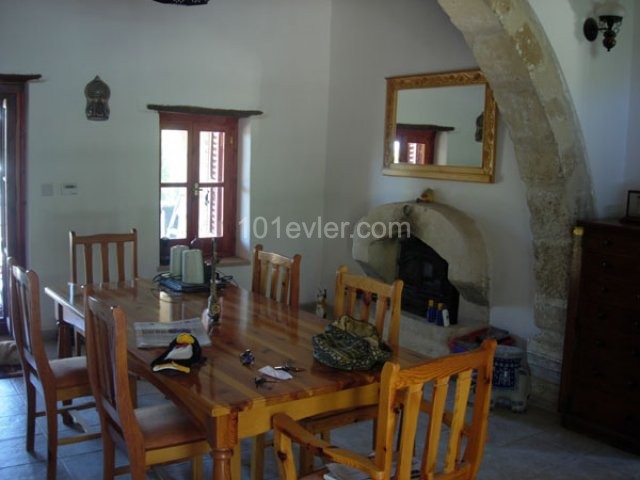 KYRENIA  , LAPTA  AREA WITH BEAUTIFUL VIEWS 4+1 RESTORED STONE HOUSE WITH PLATINUM AWARD  RESTORED BY APHRODITE BROS.  FOR SALE: DOĞAN BORANSEL 0533 867 19 11