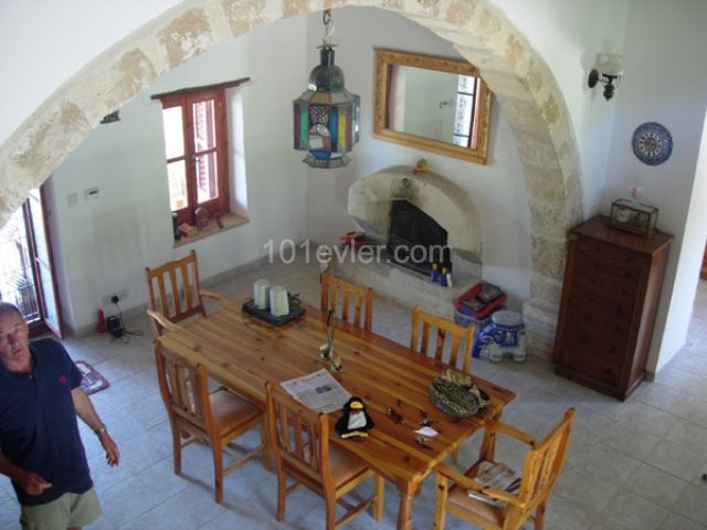 KYRENIA  , LAPTA  AREA WITH BEAUTIFUL VIEWS 4+1 RESTORED STONE HOUSE WITH PLATINUM AWARD  RESTORED BY APHRODITE BROS.  FOR SALE: DOĞAN BORANSEL 0533 867 19 11