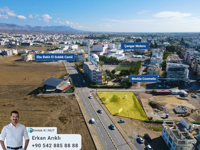 LAND WITH COMMERCIAL PERMIT IN KAYMAKLI, LEFKOSA.. CONTACT: 05428858888