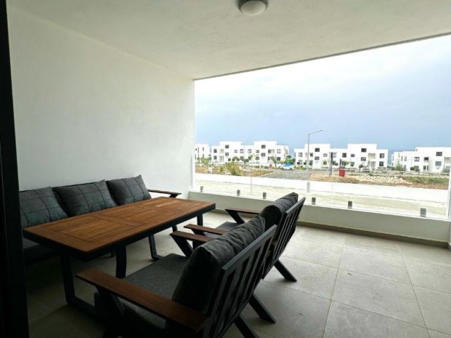 2+1 corner flat with direct sea view for sale in Cove Garden, one of the most decent projects in the Esentepe region.