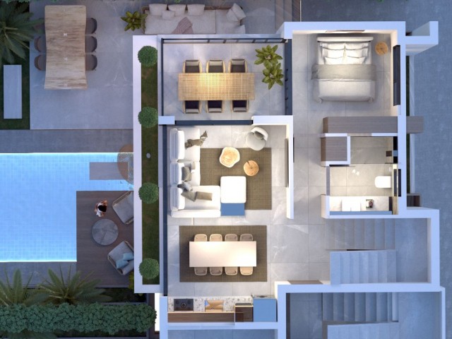 1 Plus 1 Penthouse Beyaz Eşyalı Daireler