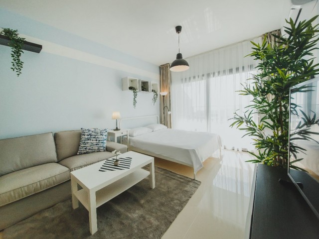 1+0 Flat for Sale with Hotel Concept in Famagusta Iskele by Exen Invest ** 