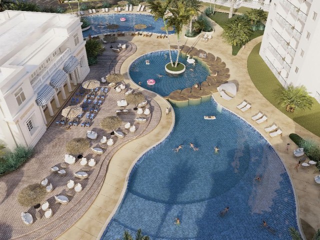 1+1 Apartment for Sale with Hotel Concept in Iskele Long Beach Area from Exen Invest ** 