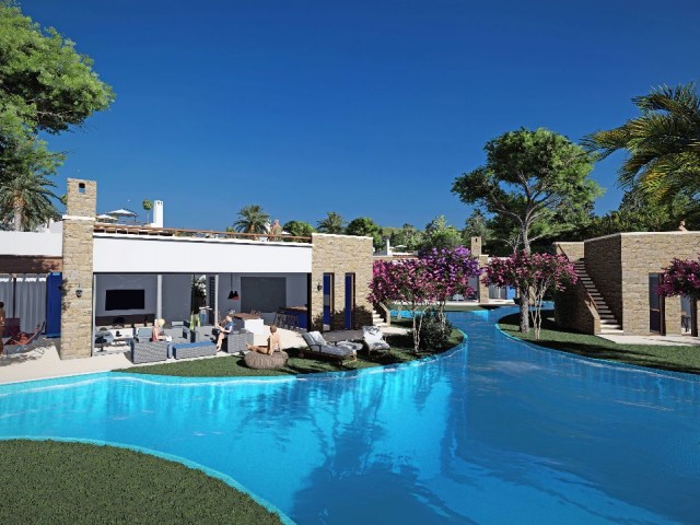 3 +1 Garden Floor Apartment with 80 residences in Kyrenia Esentepe in Cyprus ** 