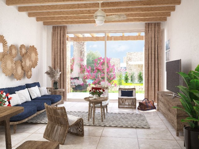3 +1 Garden Floor Apartment with 80 residences in Kyrenia Esentepe in Cyprus ** 