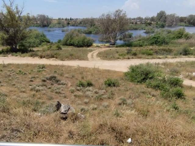 1 Präzedenzfallgrundstück mit Blick auf den Canakkale-Teich in der Region Famagusta Canakkale