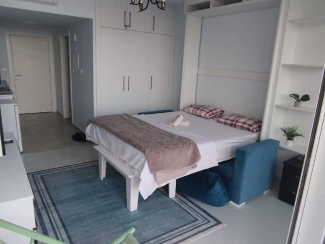 1+0 FULLY FURNISHED FLAT FOR RENT WITH SEA VIEW WITHIN THE SITE IN İSKELE BOGAZ AREA