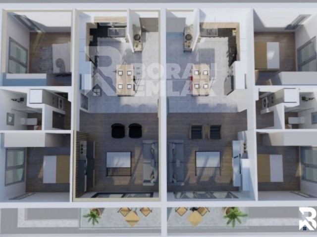 2 + 1 Apartments with Prices Starting from Stg 50,000 Near the Main Street in Nicosia Yenikente ** 