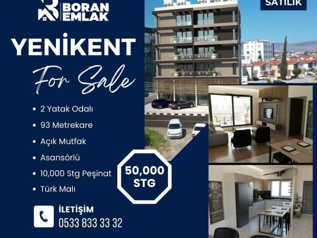 2 + 1 Apartments with Prices Starting from Stg 50,000 Near the Main Street in Nicosia Yenikente ** 