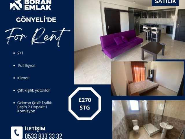 Gönyeli'de Kiralık Full  Eşyalı 2+1 Daire