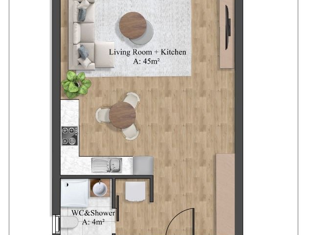 Investment Opportunity in Famagusta Yeni Bogazici! For Sale 2+1 Loft and 1+1 Flats with First Floor Terrace.