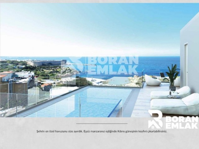 A Magnificent Residence Project in Kyrenia Center, Next to the Sea! 2+1 Flats For Sale