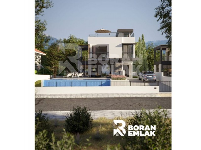 3+1 Villa mit Pool zum Verkauf in Kyrenia Çatalköy