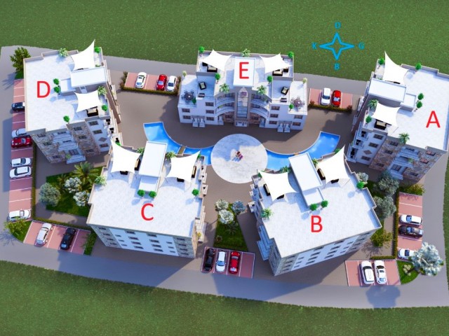 ALSANCAK MELIS SITE APARTMENTS FOR SALE 2+1 ** 