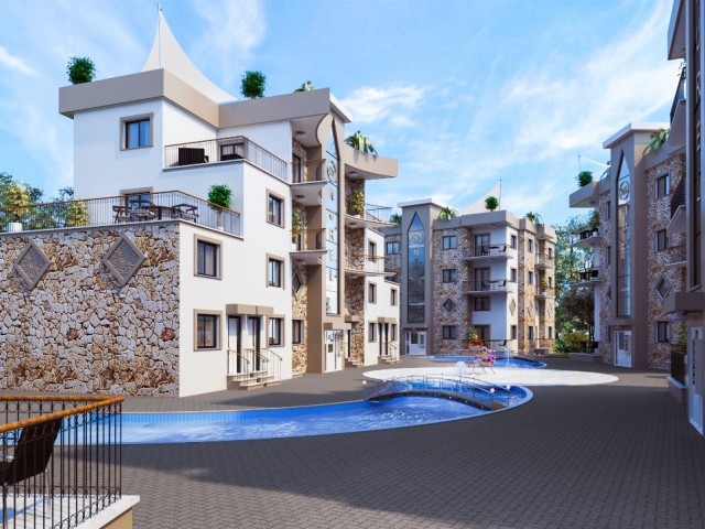 ALSANCAK MELIS SITE 3+1 APARTMENT WITH MOUNTAIN AND SEA VIEWS ** 