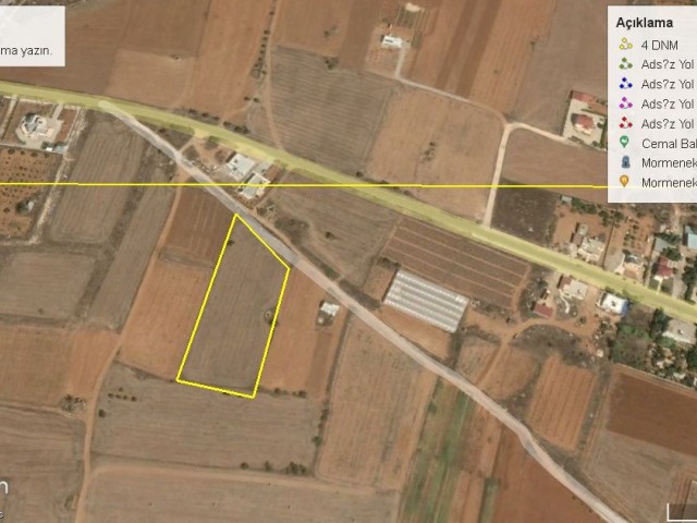 LAND FOR SALE IN MORMENEKSE REGION IN GAZİMAĞUSA