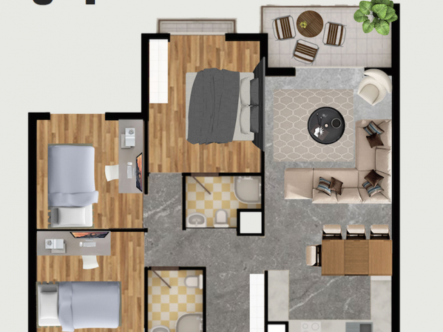 Luxus 3 + 1 Apartment mit großem Balkon / N SUITE / Türkisch ** 