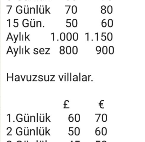 Girne Karşıyaka'da 3+1 Günlük Kiralık Villa 120 STG