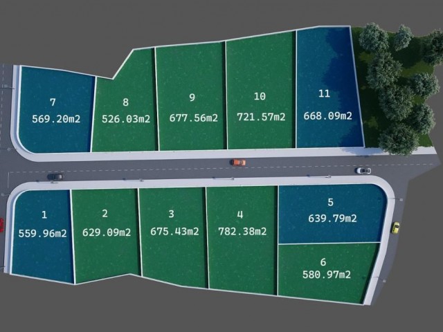 Turkish Lands in Cengizköy with Payment Plan, 526-677m2 in Size, Starting from 85.000stg