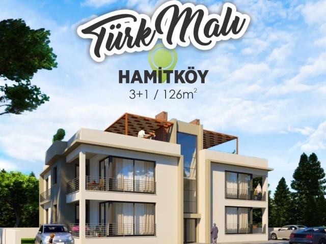 آپارتمان 3+1 در ورودی Hamitköy با گزینه های باغ و تراس