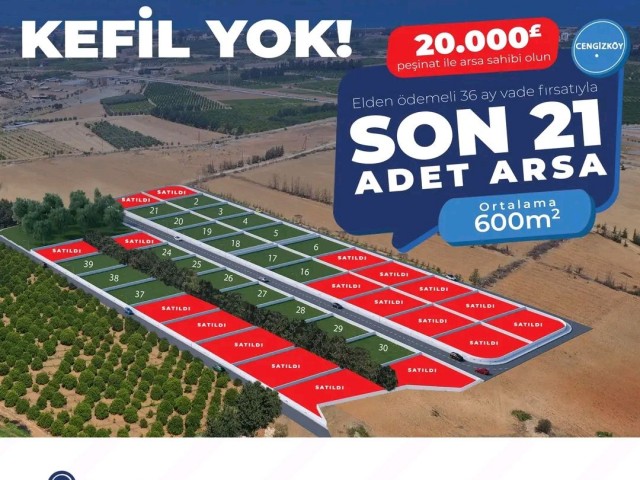 Plots for sale in Cengizköy, Lefke