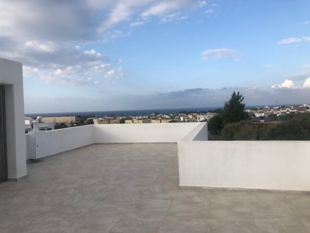 1 + 1 Apartment for Sale in Kyrenia Olive Grove with a Terrace Overlooking the Sea with a Turkish Cob ** 