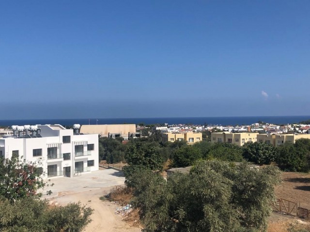 1 + 1 Apartment for Sale in Kyrenia Olive Grove with a Terrace Overlooking the Sea with a Turkish Cob ** 