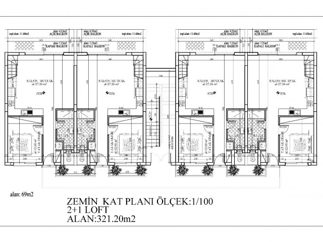 İskele Yeni Erenköy 2+1 Loft Residence