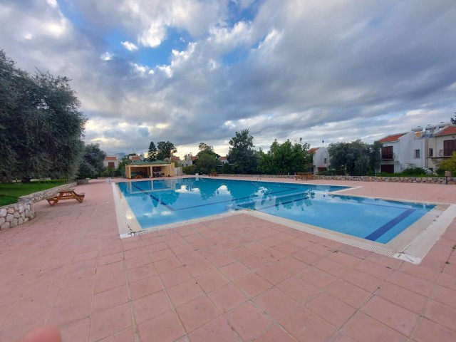 Near Karaoğlanoğlu GAU, in a secure complex with a well-kept pool, 3+1 twin villa with detached garden and fireplace for sale ** 