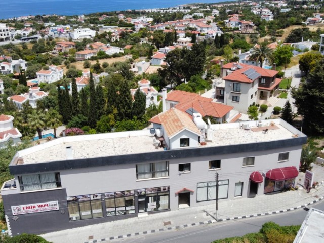 Halbgebäude zum Verkauf komplett mit ununterbrochenem Meerblick in chatalköy 110 metre2 Geschäft 100 metre2 halbgebäude zum Verkauf mit Kamin 2 + 1 Wohnung und Dachterrasse ** 