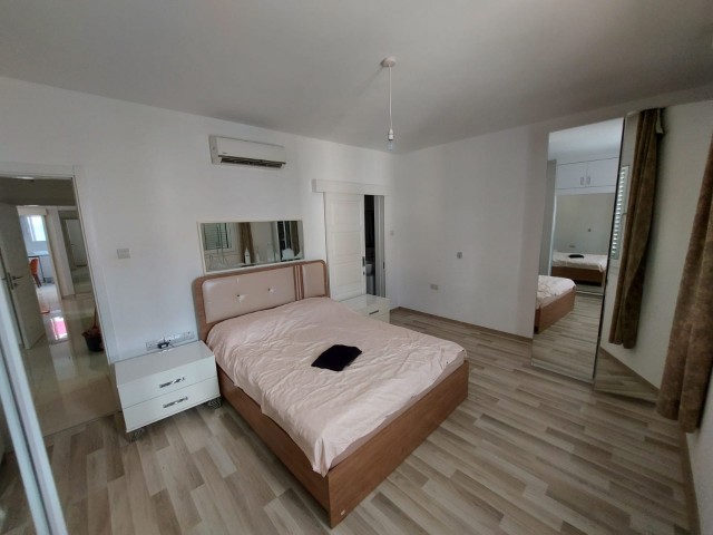 3+1 furnished luxury flat for rent in a secure complex with a communal pool in the center of Kyrenia