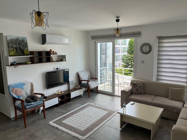 Furnished 3+1 flat for sale in a centrally located building with elevator in Kyrenia