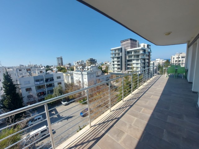 3 + 1 luxury apartment with en-suite bathroom for rent in the center of Kyrenia, next to Sulu Çember, in a building with elevator