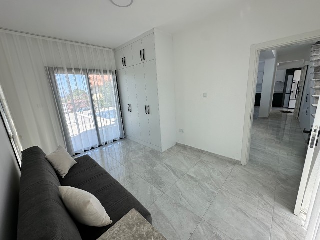 3+1 brand new villa with pool, 3 bathrooms, for sale in Karşıyaka, close to the main road, on the sea side (unfurnished).