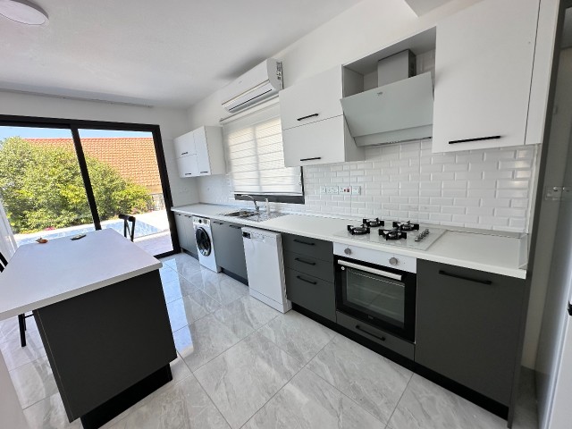 3+1 brand new villa with pool, 3 bathrooms, for sale in Karşıyaka, close to the main road, on the sea side (unfurnished).