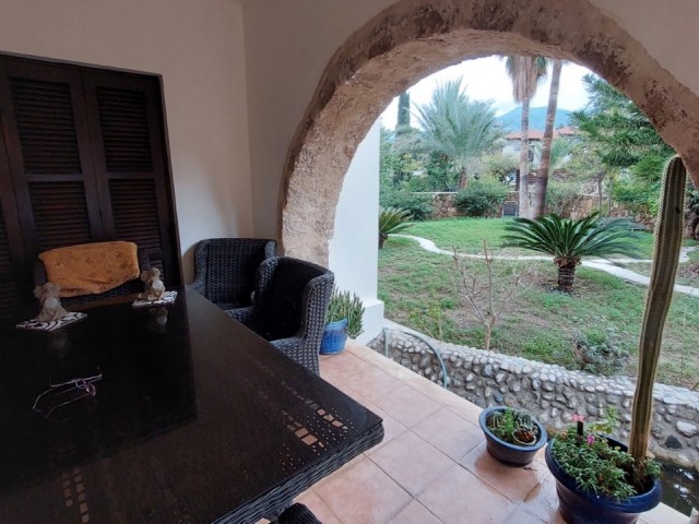 3+1 furnished rental villa with garden in a central location at the entrance of Bellapais