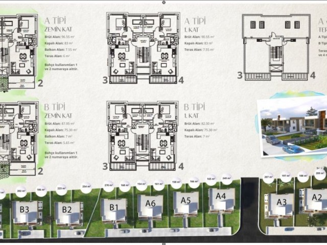 Alsancak'ta Camelot Beach'e 1 dakikalık sürüş mesafesinde eşdeger tapulu 184m² bahçe kullanımlı 2+1 lüks mimarili daire