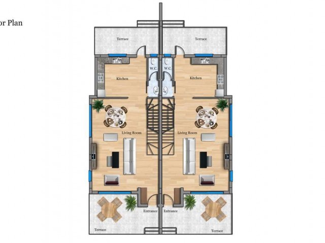 Mağusa Yeni Boğaziçi Bölgesinde Dükkan, 1+1, 2+1 Konut ve 3+1 Villa Projesi