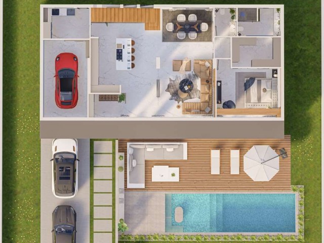 3+1 Villa Projekt Zum Verkauf In Famagusta New Bosporus ** 