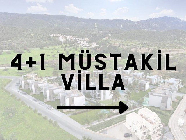 1 + 1, 2 + 1 Twin Villa, 4 + 1 Detached Villa Project in Girne Bahçeli Region ** 