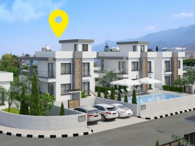 2+1 Wohnung zu verkaufen in Kyrenia Alsancak Region Gehweite zum Meer