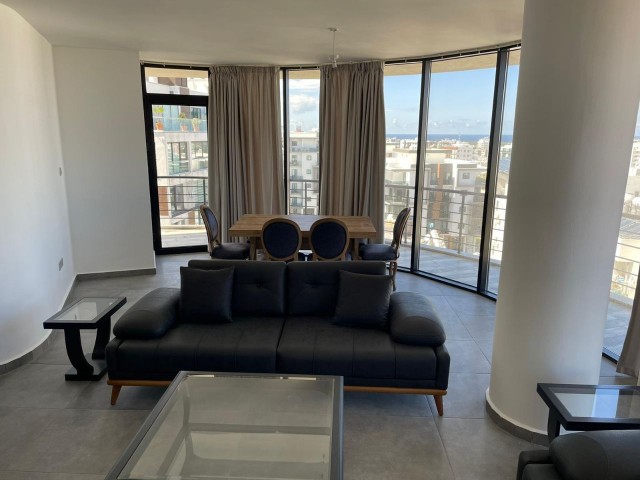 2+1 Sea View Fully Furnished Luxury Flat For Rent In Kyrenia City Center