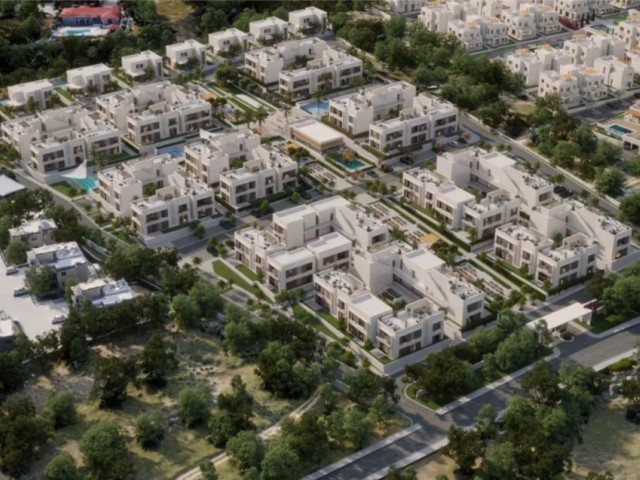 Luxuriöses Lebensprojekt in der Region Kyrenia Alsancak mit Optionen für 1+1, 2+1, 3+1 Apartments und 3+1, 4+1 freistehende Villen