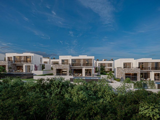 Luxuriöses Lebensprojekt in der Region Kyrenia Alsancak mit Optionen für 1+1, 2+1, 3+1 Apartments und 3+1, 4+1 freistehende Villen