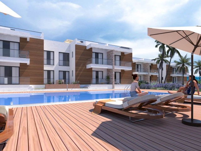 2+1 Housing Project for Sale in a Complex with Pool in Girne Karaağaç Region