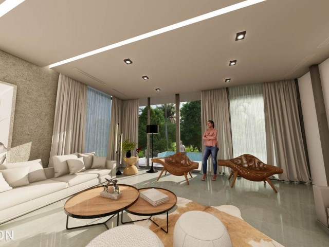 Girne Çatalköy Bölgesinde Modern Havuzlu 4+1 Villa